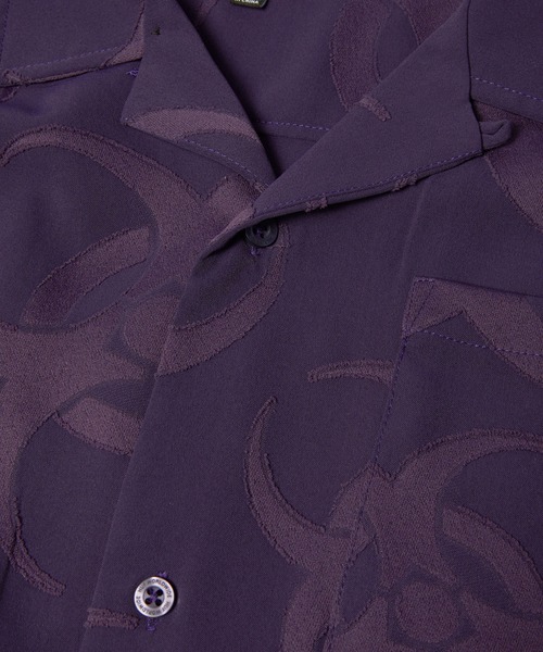 HUF(ハフ)の「SECTOR JACQUARD SS SHIRT(シャツ/ブラウス・メンズ・オフホワイト/パープル・XL/L/M/S)」の15枚目の写真