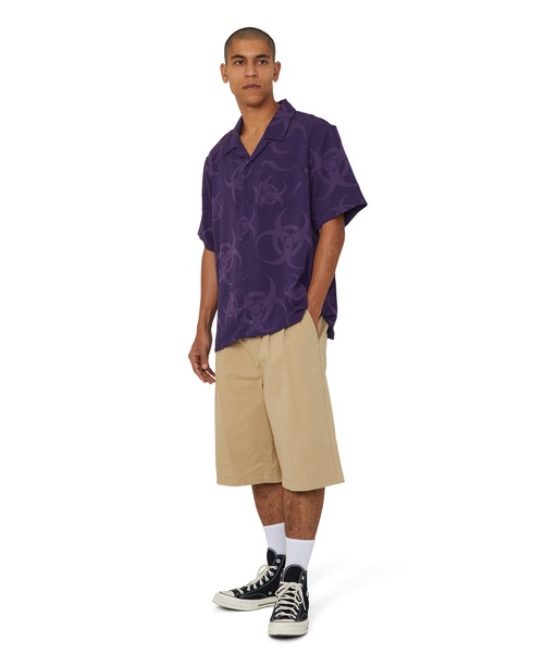 HUF(ハフ)の「SECTOR JACQUARD SS SHIRT(シャツ/ブラウス・メンズ・オフホワイト/パープル・XL/L/M/S)」の10枚目の写真