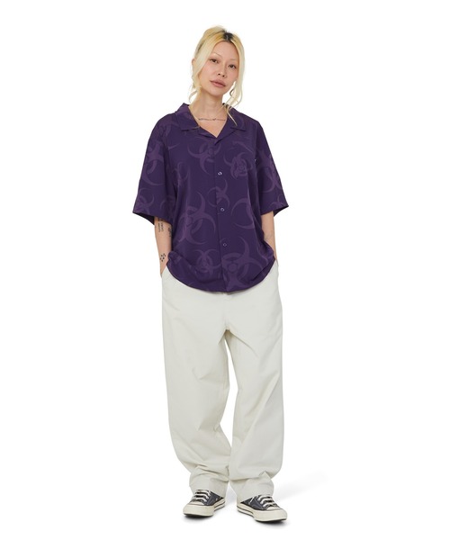 HUF(ハフ)の「SECTOR JACQUARD SS SHIRT(シャツ/ブラウス・メンズ・オフホワイト/パープル・XL/L/M/S)」の11枚目の写真