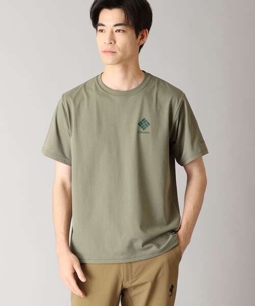 Columbia(コロンビア)の「UVカット Columbia/ ワイルドステップパス グラフィック ショートスリーブ Tシャツ /コロンビア(Tシャツ/カットソー・メンズ・グリーン/ブルー/ホワイト/ブラック・XL/L/M/S)」の4枚目の写真