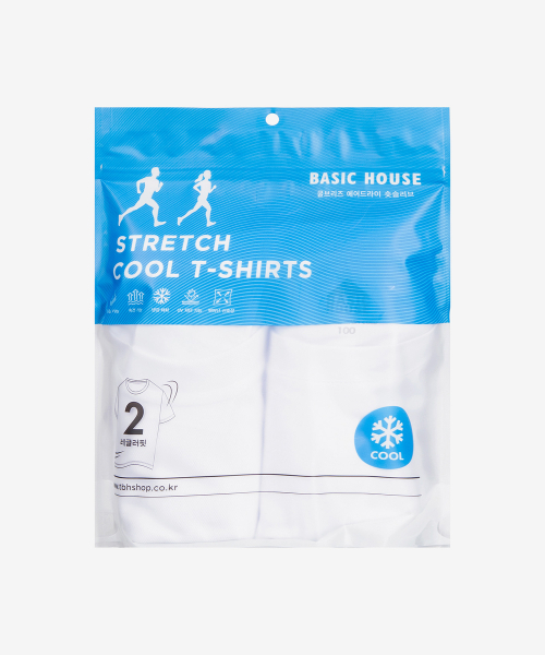 BASIC HOUSE（ベーシックハウス）の「[2PACK] クール機能性エアドライレギュラーフィット半袖Tシャツ2パック (3色)（Tシャツ/カットソー・メンズ・チャコールグレー/ホワイト/ブラック・100/105/110/115/120/85/90/95）」の11枚目の写真