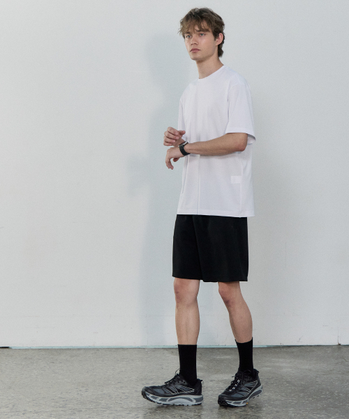 BASIC HOUSE（ベーシックハウス）の「[2PACK] クール機能性エアドライレギュラーフィット半袖Tシャツ2パック (3色)（Tシャツ/カットソー・メンズ・チャコールグレー/ホワイト/ブラック・100/105/110/115/120/85/90/95）」の21枚目の写真