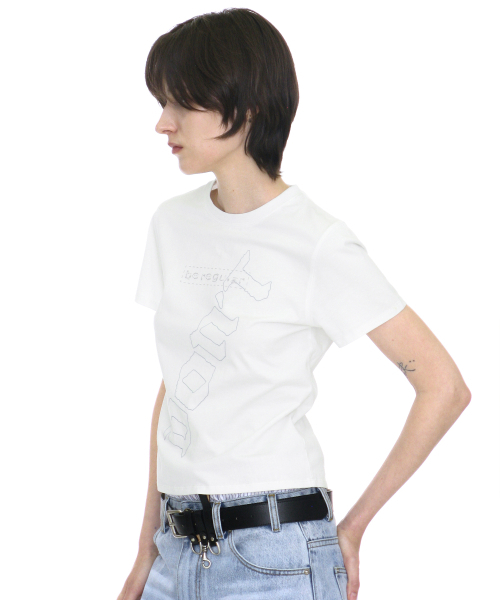 PARTIMENTO WOMEN(パルティメントウィメン)の「DBRプリントリラックスドTシャツ_ホワイト(Tシャツ/カットソー・レディース・その他・SMALL/MEDIUM)」の5枚目の写真