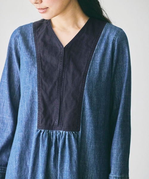 and myera(アンド マイラ)の「and myera こなれたデニムワンピース(ワンピース・レディース・ブルー系その他・LL/L/M/S)」の8枚目の写真