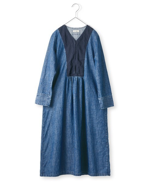 and myera(アンド マイラ)の「and myera こなれたデニムワンピース(ワンピース・レディース・ブルー系その他・LL/L/M/S)」の9枚目の写真