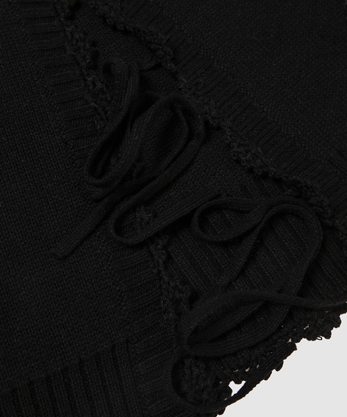 GANNI(ガニー)の「Cotton Cashmere Crochet Applique Vest(ベスト・レディース・ブラック・M/S/XS)」の5枚目の写真