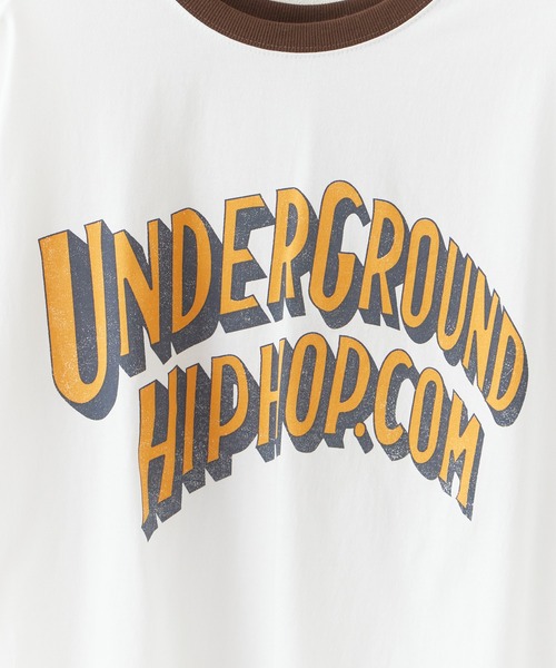 Chick（チック）の「Pop Logo College-Style Ringer T-Shirt / ポップロゴカレッジ風リンガーTシャツ 秋 秋服 2026年秋冬（Tシャツ/カットソー・レディース・ブラック/オレンジ/アイボリー・FREE）」の5枚目の写真