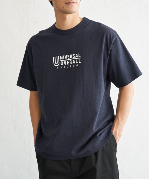 UNIVERSAL OVERALL(ユニバーサルオーバーオール)の「【MonoMax × 小泉孝太郎】UNIVERSAL OVERALL ユニバーサルオーバーオール DAILYプリントTシャツ「小泉孝太郎さん着用モデル」(Tシャツ/カットソー・メンズ・アイボリー/ブラック/ネイビー/グリーン/ホワイト・XL/L/M/S)」の5枚目の写真