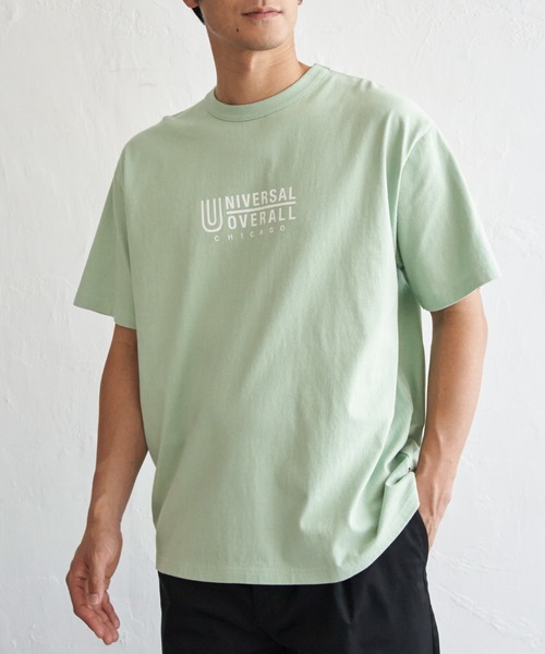 UNIVERSAL OVERALL(ユニバーサルオーバーオール)の「【MonoMax × 小泉孝太郎】UNIVERSAL OVERALL ユニバーサルオーバーオール DAILYプリントTシャツ「小泉孝太郎さん着用モデル」(Tシャツ/カットソー・メンズ・アイボリー/ブラック/ネイビー/グリーン/ホワイト・XL/L/M/S)」の1枚目の写真