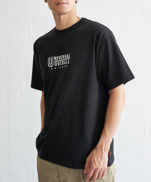 UNIVERSAL OVERALL(ユニバーサルオーバーオール)の「【MonoMax × 小泉孝太郎】UNIVERSAL OVERALL ユニバーサルオーバーオール DAILYプリントTシャツ「小泉孝太郎さん着用モデル」(Tシャツ/カットソー・メンズ・アイボリー/ブラック/ネイビー/グリーン/ホワイト・XL/L/M/S)」の4枚目の写真