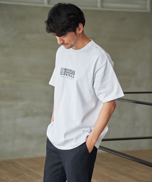 UNIVERSAL OVERALL(ユニバーサルオーバーオール)の「【MonoMax × 小泉孝太郎】UNIVERSAL OVERALL ユニバーサルオーバーオール DAILYプリントTシャツ「小泉孝太郎さん着用モデル」(Tシャツ/カットソー・メンズ・アイボリー/ブラック/ネイビー/グリーン/ホワイト・XL/L/M/S)」の15枚目の写真