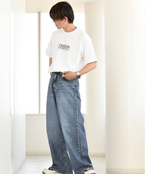 UNIVERSAL OVERALL(ユニバーサルオーバーオール)の「【MonoMax × 小泉孝太郎】UNIVERSAL OVERALL ユニバーサルオーバーオール DAILYプリントTシャツ「小泉孝太郎さん着用モデル」(Tシャツ/カットソー・メンズ・アイボリー/ブラック/ネイビー/グリーン/ホワイト・XL/L/M/S)」の8枚目の写真