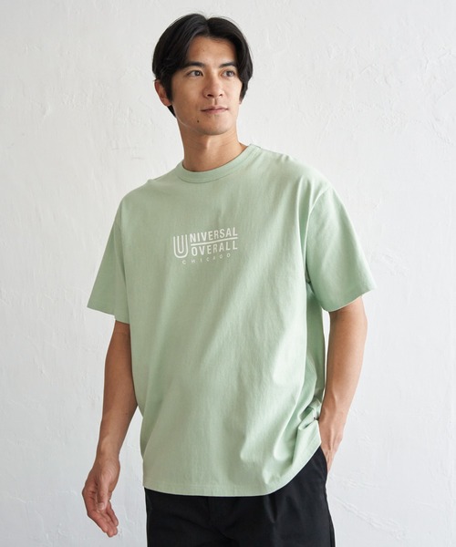 UNIVERSAL OVERALL(ユニバーサルオーバーオール)の「【MonoMax × 小泉孝太郎】UNIVERSAL OVERALL ユニバーサルオーバーオール DAILYプリントTシャツ「小泉孝太郎さん着用モデル」(Tシャツ/カットソー・メンズ・アイボリー/ブラック/ネイビー/グリーン/ホワイト・XL/L/M/S)」の12枚目の写真