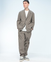 S＆SONS（エスアンドサンズ）の「S＆SONS (エスアンドサンズ) ナイロン素材 カジュアルスーツ 上下セット ジャケット パンツ セットアップ ストレッチ ナイロン 無地（スーツセット）」