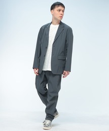 S＆SONS（エスアンドサンズ）の「S＆SONS (エスアンドサンズ) ナイロン素材 カジュアルスーツ 上下セット ジャケット パンツ セットアップ ストレッチ ナイロン 無地（スーツセット）」