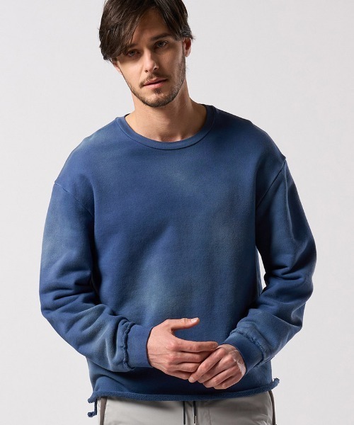 wjk(ダヴルジェイケイ)の「msw1865- fade cut-off sweatshirt スウェット(7136 mj84j)(スウェット・メンズ・ベージュ/ネイビー/ブラック・S/M/L/XL)」の3枚目の写真