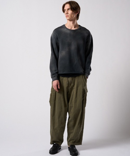 wjk(ダヴルジェイケイ)の「msw1865- fade cut-off sweatshirt スウェット(7136 mj84j)(スウェット・メンズ・ベージュ/ネイビー/ブラック・S/M/L/XL)」の9枚目の写真
