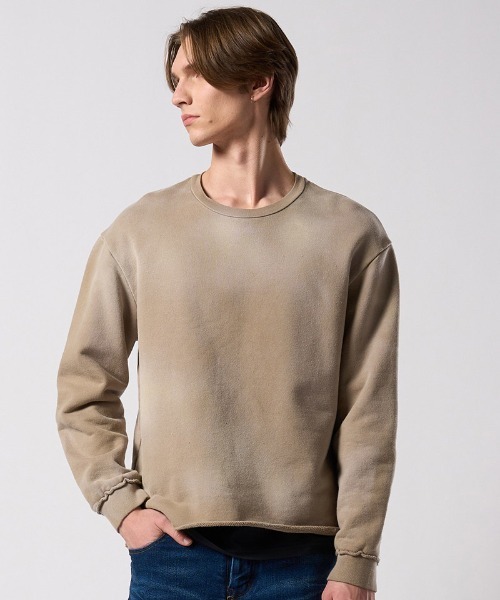 wjk(ダヴルジェイケイ)の「msw1865- fade cut-off sweatshirt スウェット(7136 mj84j)(スウェット・メンズ・ベージュ/ネイビー/ブラック・S/M/L/XL)」の11枚目の写真