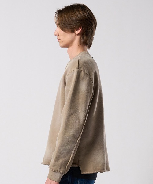 wjk(ダヴルジェイケイ)の「msw1865- fade cut-off sweatshirt スウェット(7136 mj84j)(スウェット・メンズ・ベージュ/ネイビー/ブラック・S/M/L/XL)」の12枚目の写真