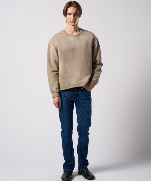 wjk(ダヴルジェイケイ)の「msw1865- fade cut-off sweatshirt スウェット(7136 mj84j)(スウェット・メンズ・ベージュ/ネイビー/ブラック・S/M/L/XL)」の14枚目の写真