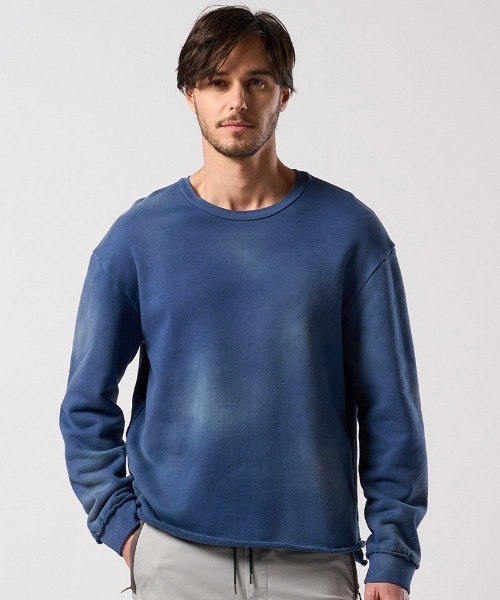 wjk(ダヴルジェイケイ)の「msw1865- fade cut-off sweatshirt スウェット(7136 mj84j)(スウェット・メンズ・ベージュ/ネイビー/ブラック・S/M/L/XL)」の16枚目の写真