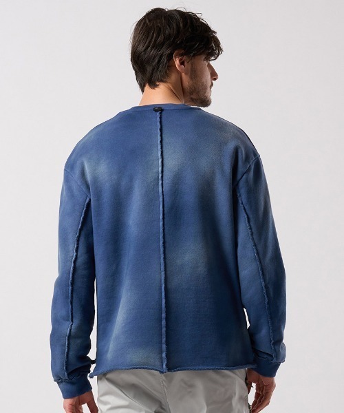wjk(ダヴルジェイケイ)の「msw1865- fade cut-off sweatshirt スウェット(7136 mj84j)(スウェット・メンズ・ベージュ/ネイビー/ブラック・S/M/L/XL)」の18枚目の写真