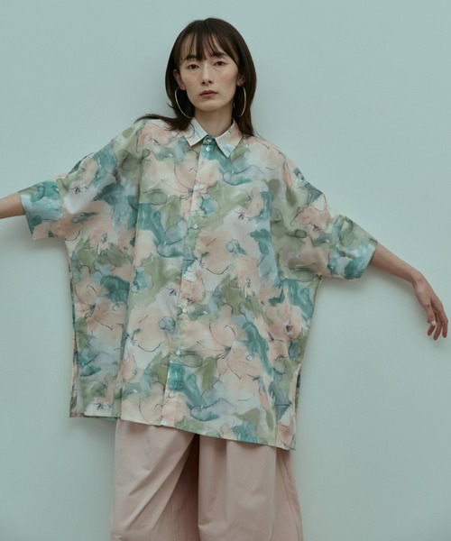 flaeu(フラユ)の「Blur Flower Shirt(シャツ/ブラウス・レディース・ブルー/ピンク・FREE)」の18枚目の写真