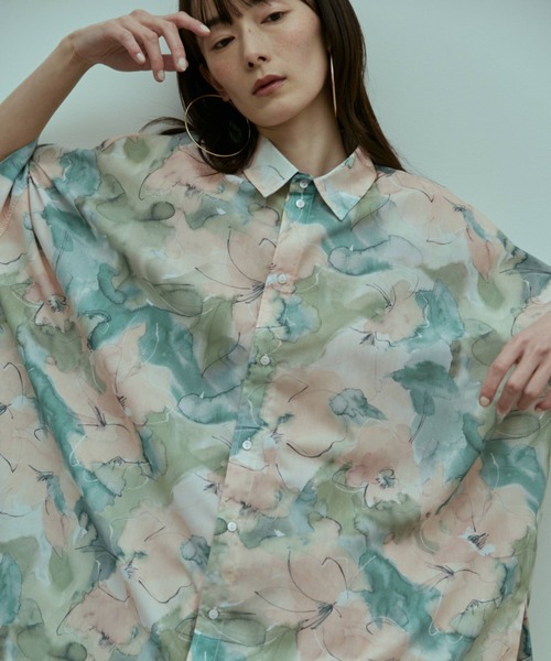 flaeu(フラユ)の「Blur Flower Shirt(シャツ/ブラウス・レディース・ブルー/ピンク・FREE)」の17枚目の写真