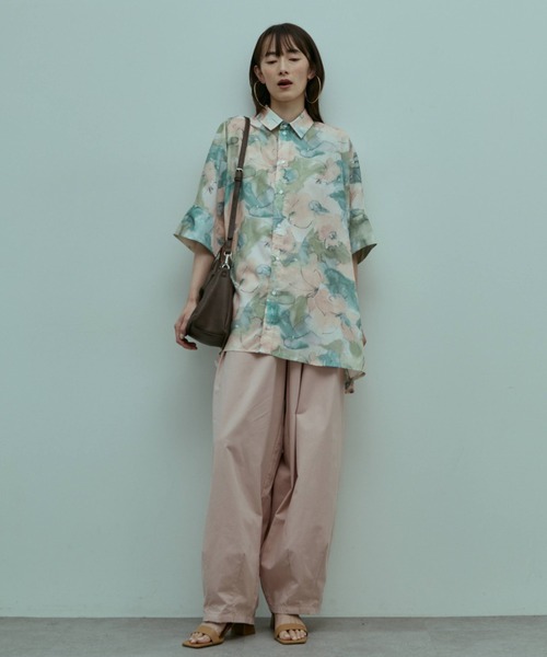 flaeu(フラユ)の「Blur Flower Shirt(シャツ/ブラウス・レディース・ブルー/ピンク・FREE)」の19枚目の写真