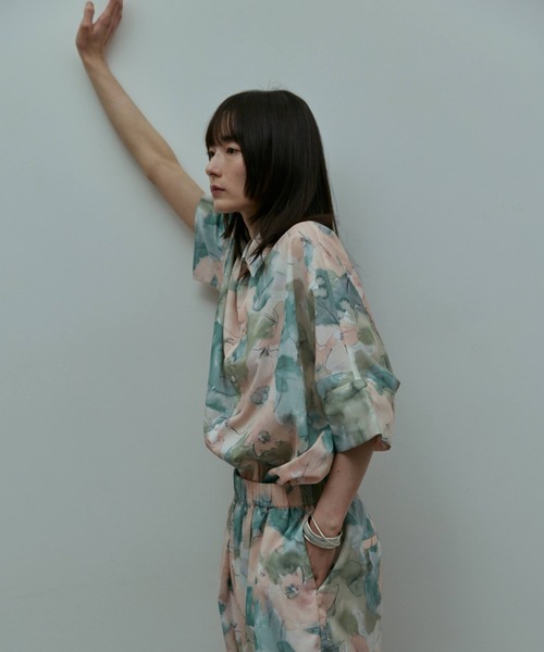 flaeu(フラユ)の「Blur Flower Shirt(シャツ/ブラウス・レディース・ブルー/ピンク・FREE)」の21枚目の写真