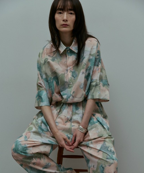 flaeu(フラユ)の「Blur Flower Shirt(シャツ/ブラウス・レディース・ブルー/ピンク・FREE)」の20枚目の写真