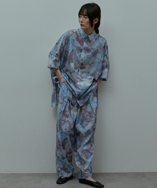flaeu(フラユ)の「Blur Flower Shirt(シャツ/ブラウス・レディース・ブルー/ピンク・FREE)」の8枚目の写真
