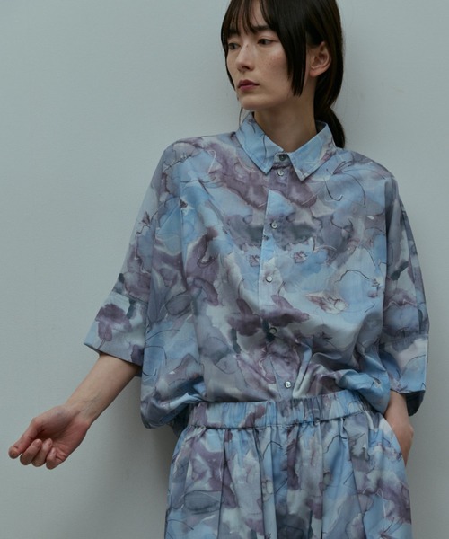 flaeu(フラユ)の「Blur Flower Shirt(シャツ/ブラウス・レディース・ブルー/ピンク・FREE)」の9枚目の写真