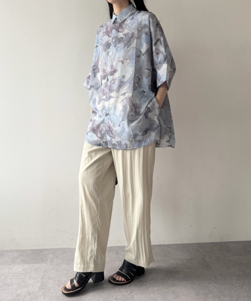 flaeu(フラユ)の「Blur Flower Shirt(シャツ/ブラウス・レディース・ブルー/ピンク・FREE)」の15枚目の写真