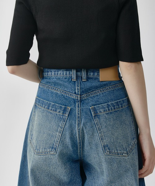 Lui's(ルイス)の「ミッドライズバレルレッグデニムジーンズ(デニムパンツ・レディース・ブルー/ブラック・36/38)」の22枚目の写真