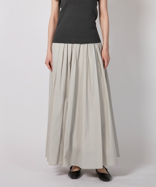 CLANE(クラネ)の「CLANE VOLUME FLARE AIRY SKIRT(スカート・レディース・オフホワイト/ブラック/ライトグレー・2/1/0)」の3枚目の写真