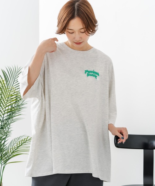 fort point(フォーポイント)の「【C-FORT POINT/フォートポイント】ゆったり抜け感 キャラクターイラスト スーパーBIGシルエットT オーバーサイズ ストリート 韓国ファッション(Tシャツ/カットソー・レディース・ブラウン/ライトグレー/チャコールグレー/オフホワイト・FREE)」の19枚目の写真