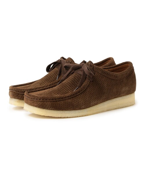 Clarks(クラークス)の「Clarks / Wallabee Brown Perforated(モカシン/デッキシューズ・メンズ・ブラウン・7inch/10inch/9.5inch/9inch/8inch/7.5inch)」の1枚目の写真