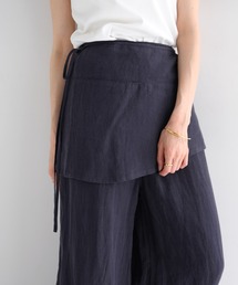 リネンラップスカート(レイヤード用) 巻きスカート