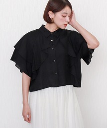 libelle more（リベル モア）の「ボリュームフリルクロップドシャツ（シャツ/ブラウス）」