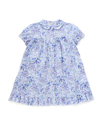 BeBe Petits Pois Vert（ベベプチポワヴェール）の「【店舗限定】フラワープリント半袖ギャザーワンピース(95～150cm)（ワンピース）」