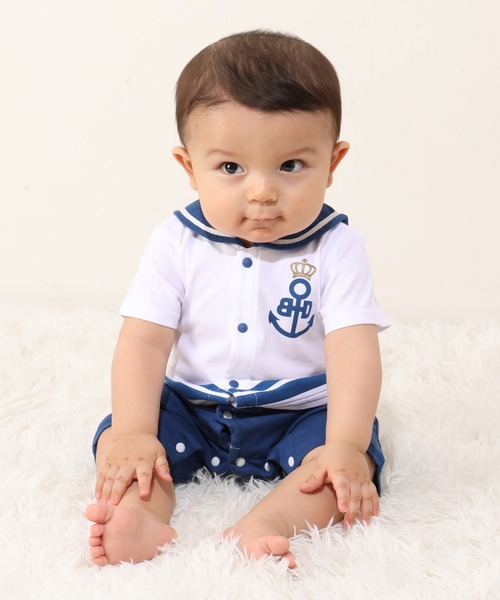 BABYDOLL(ベビードール)の「セーラーズ ロンパース 1693B(ロンパース・キッズ・ホワイト・70cm/80cm)」の5枚目の写真