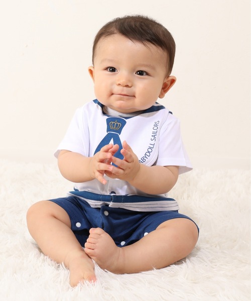 BABYDOLL(ベビードール)の「セーラーズ ロンパース 1693B(ロンパース・キッズ・ホワイト・70cm/80cm)」の12枚目の写真