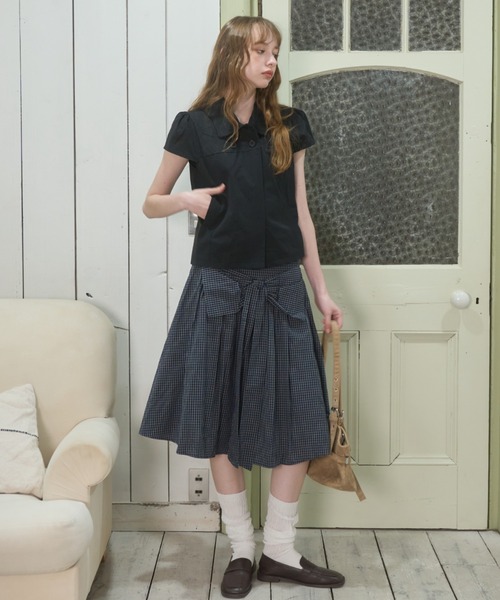 Birthday room(バースデイルーム)の「ダブルボタンクラシックブラウス/Double-button classic blouse(シャツ/ブラウス・レディース・ブラック/ホワイト・FREE)」の18枚目の写真