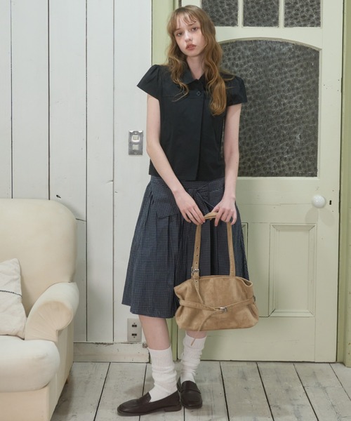 Birthday room(バースデイルーム)の「ダブルボタンクラシックブラウス/Double-button classic blouse(シャツ/ブラウス・レディース・ブラック/ホワイト・FREE)」の19枚目の写真