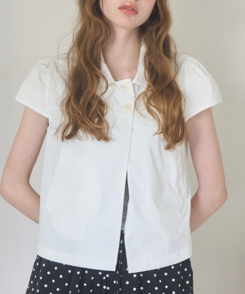 Birthday room(バースデイルーム)の「ダブルボタンクラシックブラウス/Double-button classic blouse(シャツ/ブラウス・レディース・ブラック/ホワイト・FREE)」の10枚目の写真