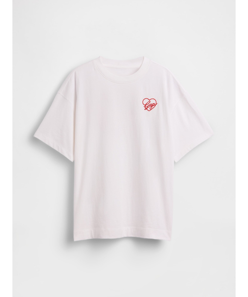GAP(ギャップ)の「オーバーサイズ GAPハートロゴTシャツ(Tシャツ/カットソー・レディース・ネイビー/ホワイト/レッド・XXS/M/L/S/XS/XL)」の13枚目の写真