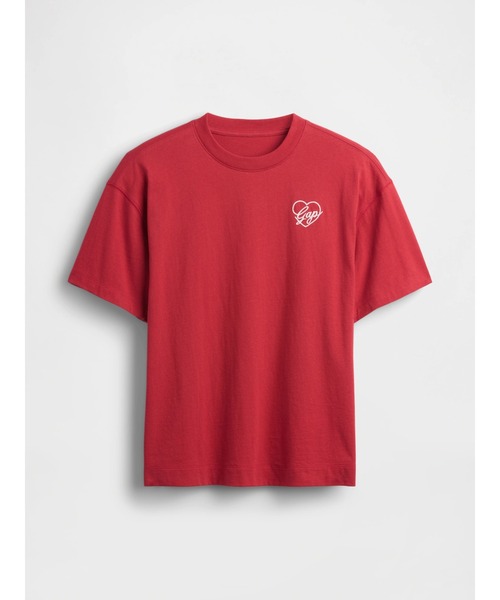 GAP(ギャップ)の「オーバーサイズ GAPハートロゴTシャツ(Tシャツ/カットソー・レディース・ネイビー/ホワイト/レッド・XXS/M/L/S/XS/XL)」の5枚目の写真