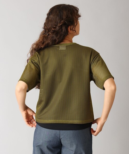 Columbia（コロンビア）の「Columbia/ ウィメンズ トゥリースワロー ショートスリーブ メッシュTシャツ /コロンビア（Tシャツ/カットソー・レディース・グリーン/ブラック/ベージュ・M/XL/L/S）」の7枚目の写真