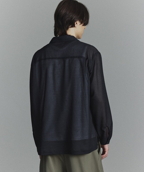 PUBLIC TOKYO（パブリックトウキョウ）の「【PUBLIC TOKYO】リネンライクリラックスCPOシャツ（シャツ/ブラウス・メンズ・ネイビー/アイボリー・1/2）」の7枚目の写真